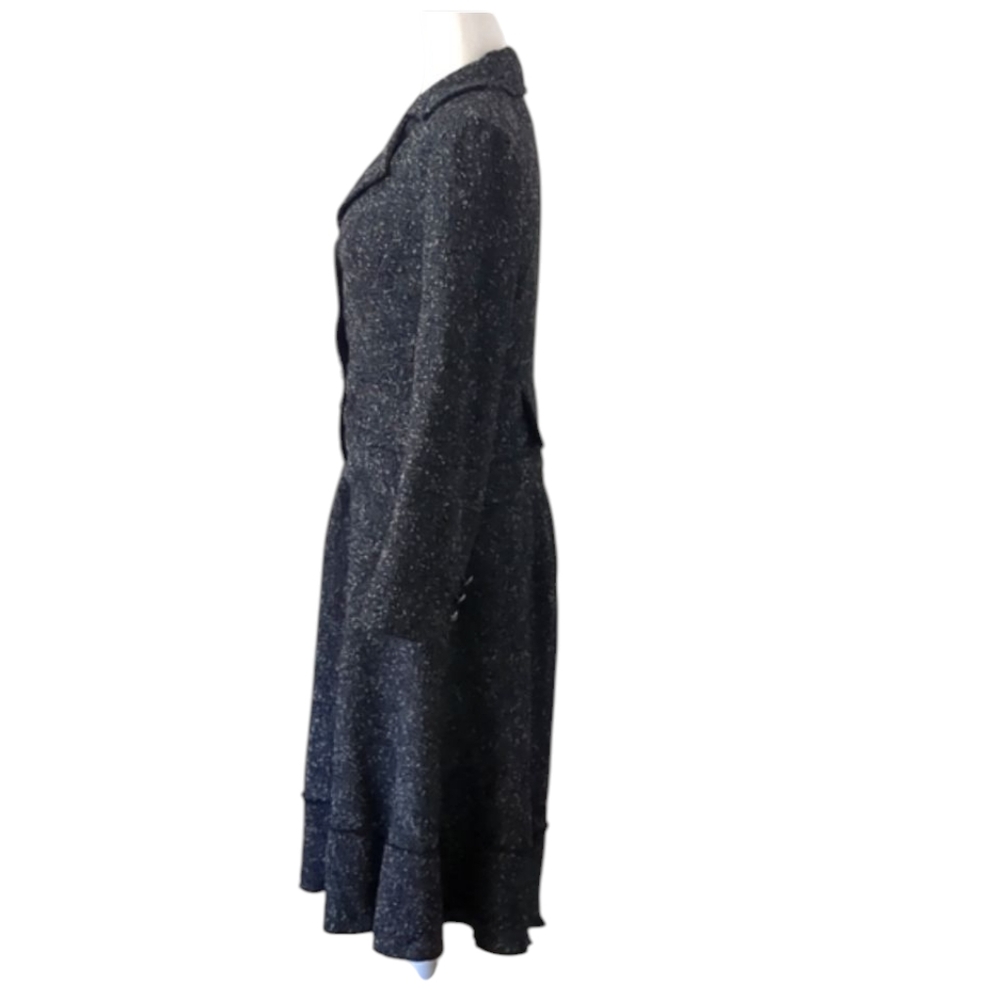 Cynthia Steffe Tweed Suit Charcoal Size 8 Blazer/ 14 Skirt - Picture 5 of 15